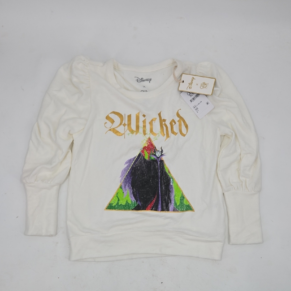 Disney Wicked Graphic Kids Long Sleeve Shirt - Cream